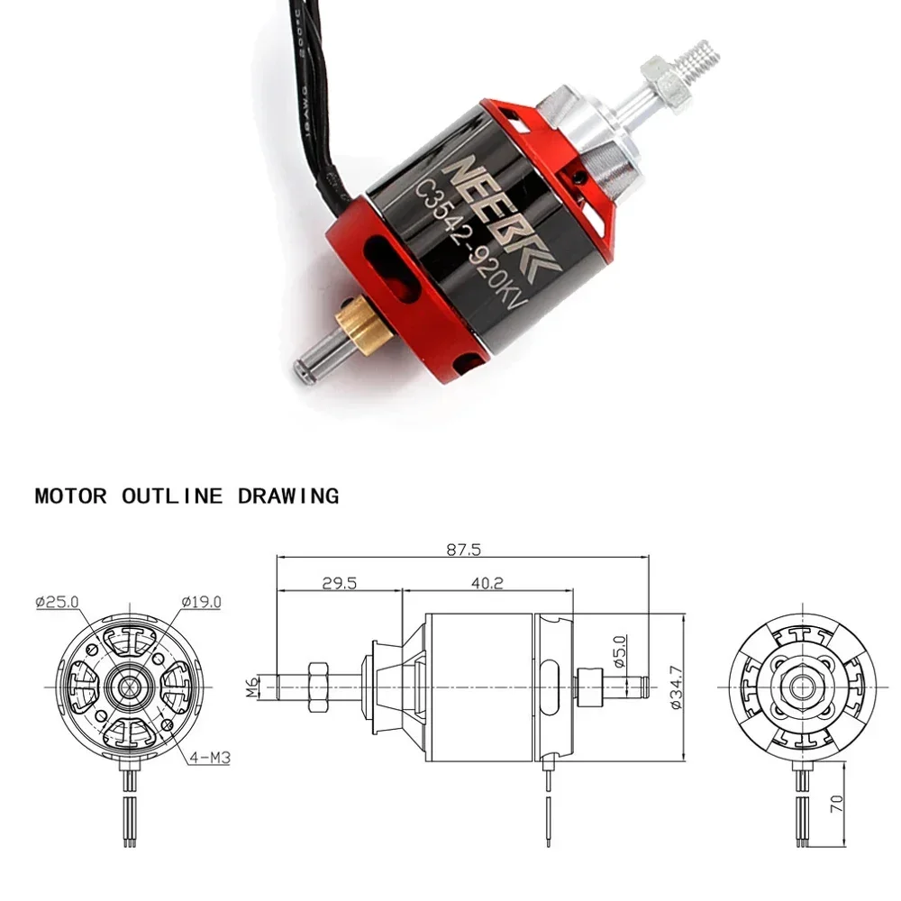 1/2/4PCS 3542 920KV 1400KV RC  - Rc Plane Hobby Zone 리뷰 및 가격